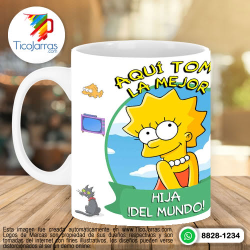 Jarras Personalizadas Aquí toman los Simpsons - Hija Lisa