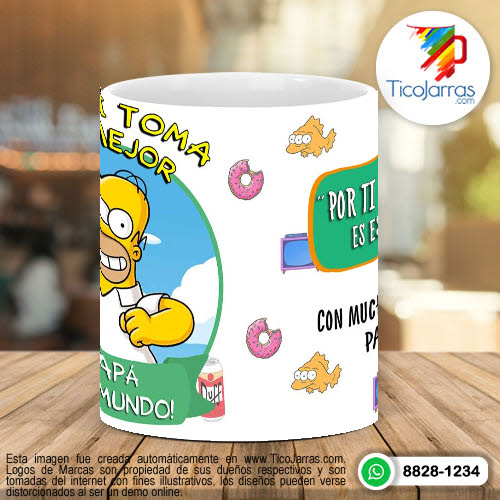 Tazas Personalizadas Aquí toman los Simpsons - Papá