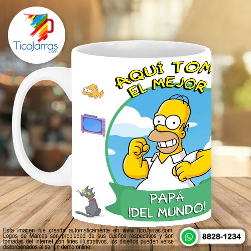 Jarras Personalizadas Aquí toman los Simpsons - Papá