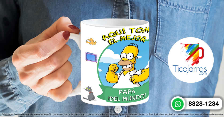 Tazas Personalizadas en Costa Rica Aquí toman los Simpsons - Papá