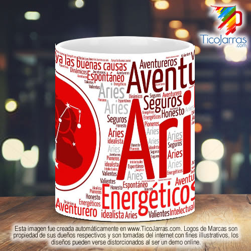 Tazas Personalizadas en Costa Rica Signo del Zodiaco Aries