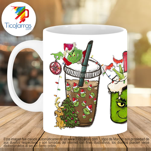 Jarras Personalizadas Grinch Navidad