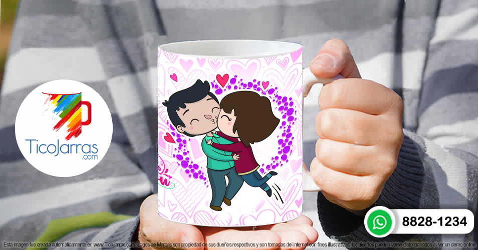 Tazas Personalizadas en Costa Rica Tus besos me enloquecen Tu amor me Fortalece