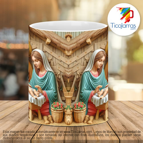 Tazas Personalizadas Pesebre María, José y el niño Jesús