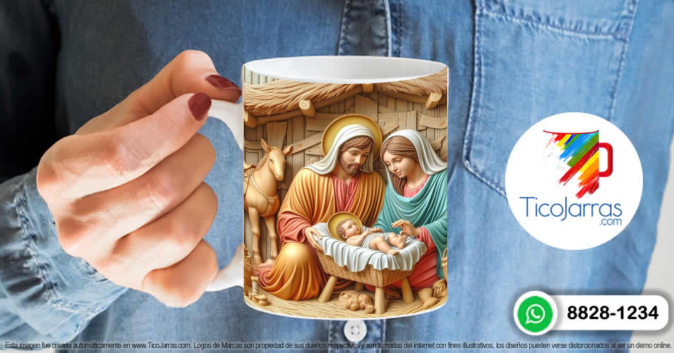 Artículos Personalizados Pesebre María, José y el niño Jesús