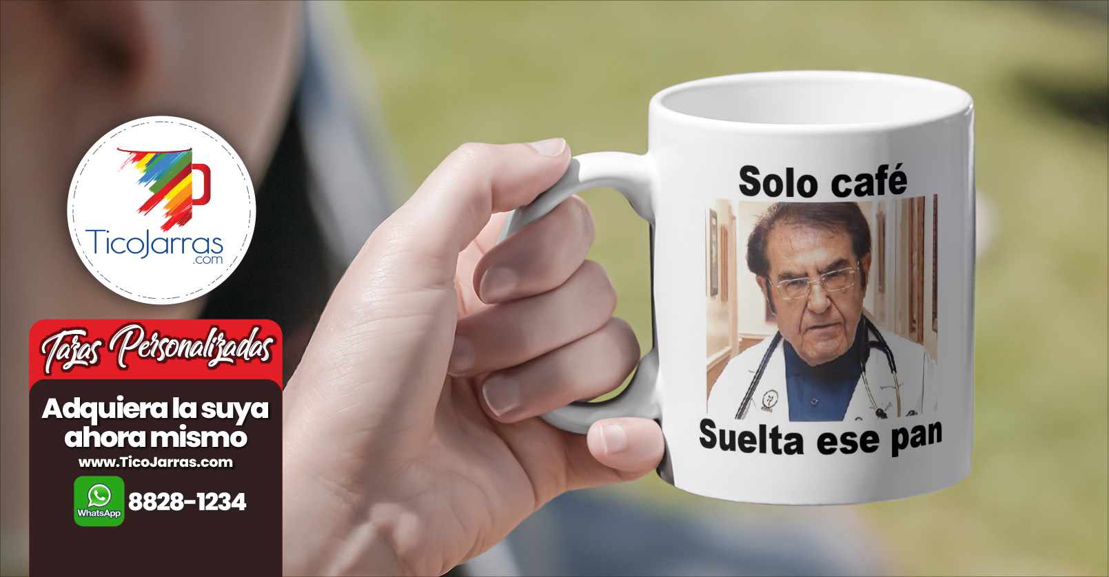 Tazas Personalizadas Solo café, suelta ese pan