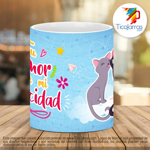 Tazas Personalizadas Tu amor es mi felicidad.