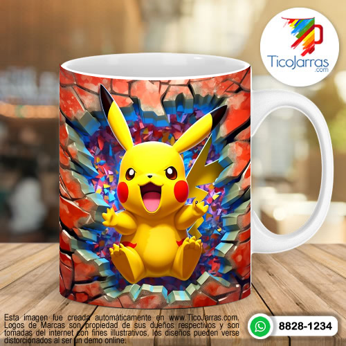 Tazas Personalizadas en Costa Rica Pokemon Pikachu 3D