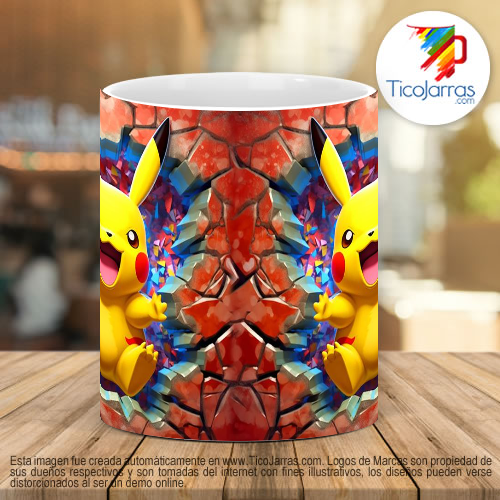 Tazas Personalizadas Pokemon Pikachu 3D