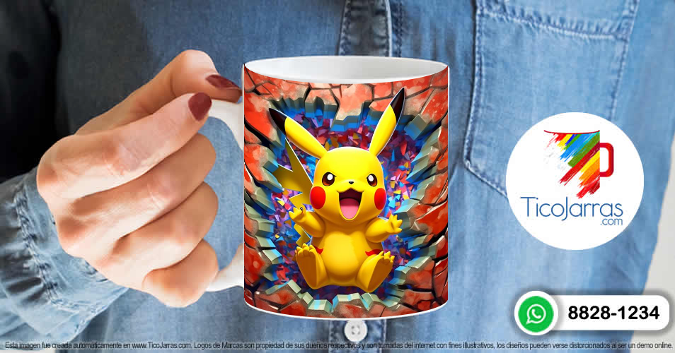 Artículos Personalizados Pokemon Pikachu 3D