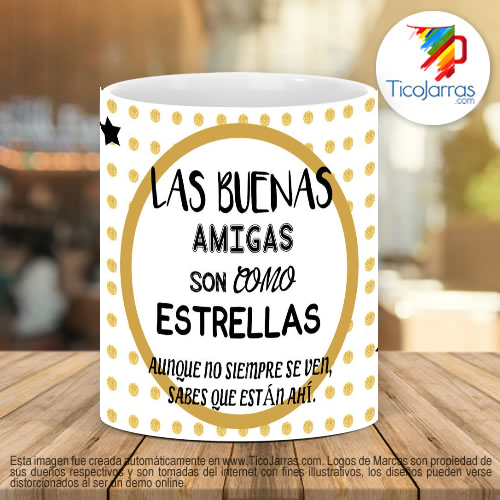 Tazas Personalizadas Las buenas amigas son como las estrellas