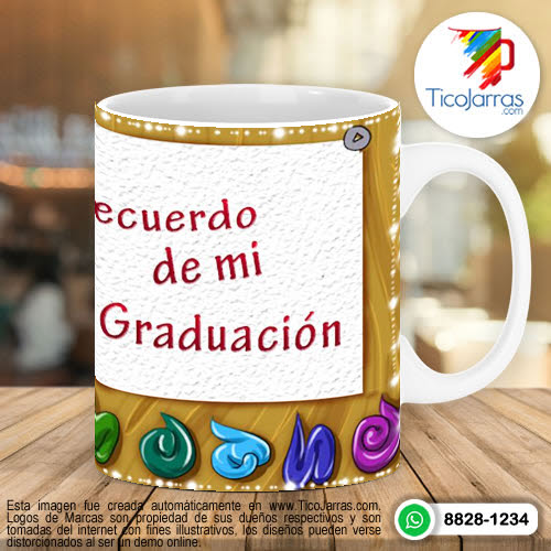 Tazas Personalizadas en Costa Rica Recuerdo de mi Graduación