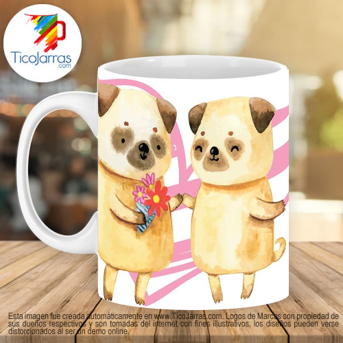 Jarras Personalizadas Taza Love perritos