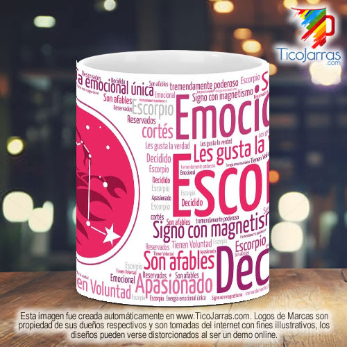 Tazas Personalizadas en Costa Rica Signo del Zodiaco Escorpio