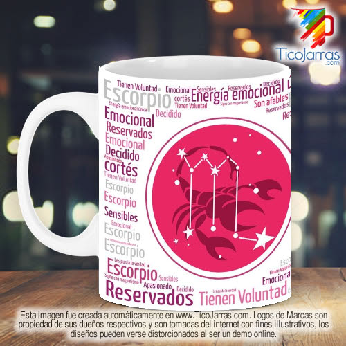 Jarras Personalizadas Signo del Zodiaco Escorpio