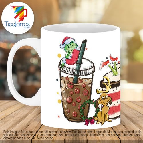 Jarras Personalizadas Grinch Navidad