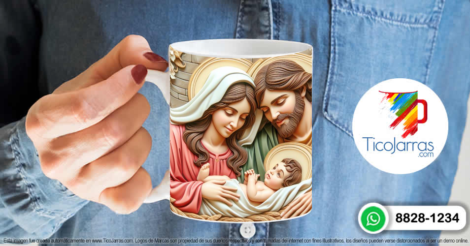 Artículos Personalizados Pesebre, José María y el niño Jesús