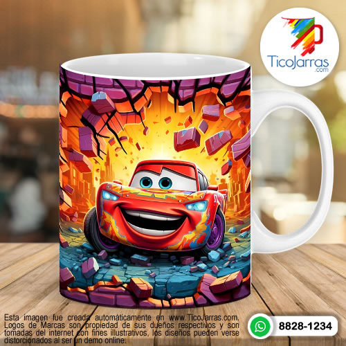 Tazas Personalizadas en Costa Rica Cars 3D