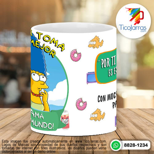 Tazas Personalizadas Aquí toman los Simpsons - Mamá