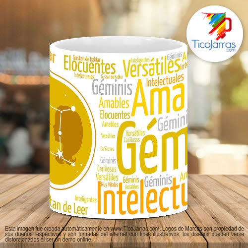 Tazas Personalizadas en Costa Rica Signo del Zodiaco Geminis