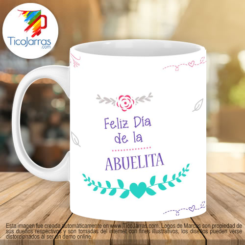 Jarras Personalizadas Feliz día de la abuelita