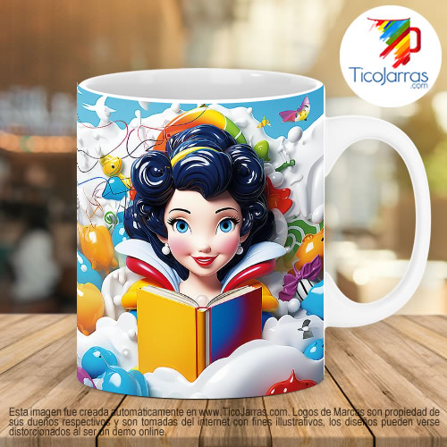 Tazas Personalizadas en Costa Rica Blanca Nieves 3D