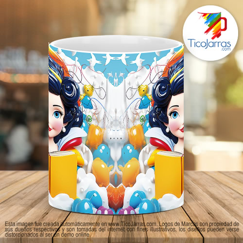 Tazas Personalizadas Blanca Nieves 3D