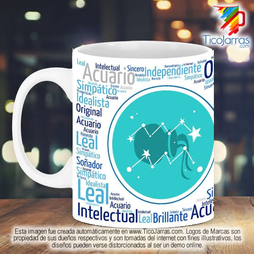 Jarras Personalizadas Signo del zodiaco Acuario