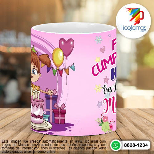 Tazas Personalizadas Feliz Cumpleaños Hija