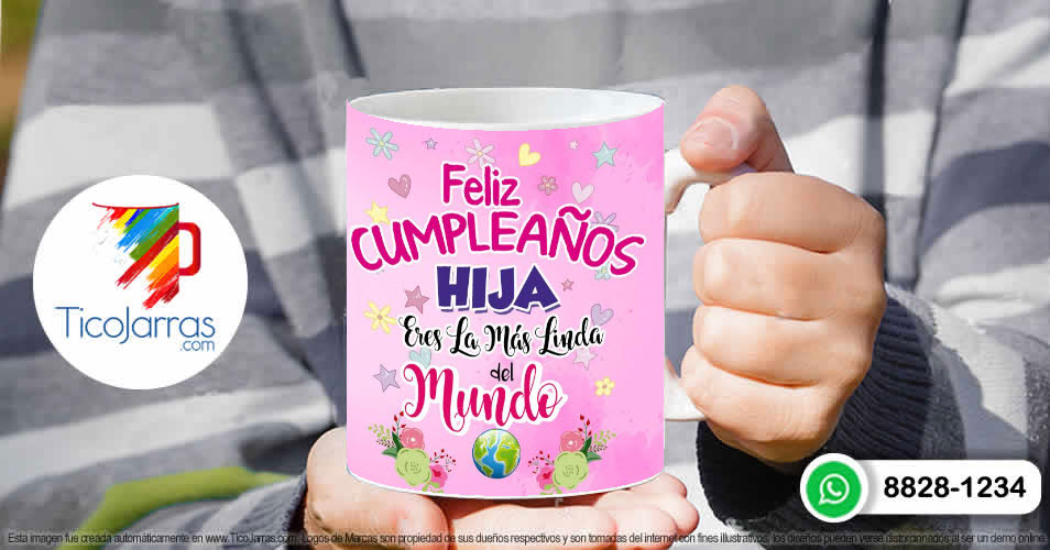 Tazas Personalizadas en Costa Rica Feliz Cumpleaños Hija