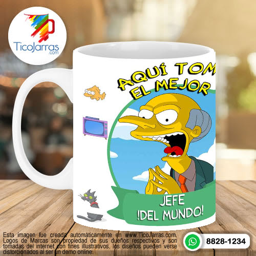 Tazas Personalizadas en Costa Rica Aquí toman los Simpsons - Jefe