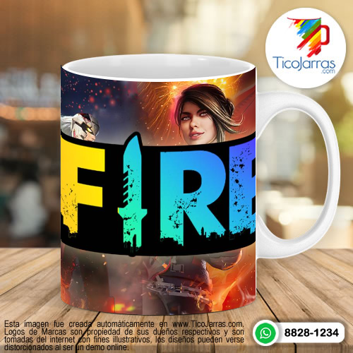 Tazas Personalizadas en Costa Rica FREE FIRE Nife