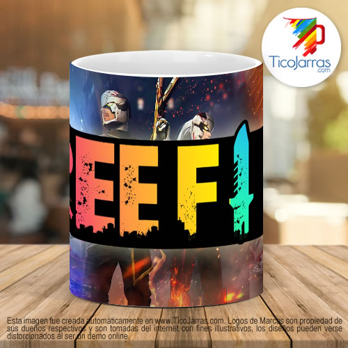 Tazas Personalizadas FREE FIRE Nife