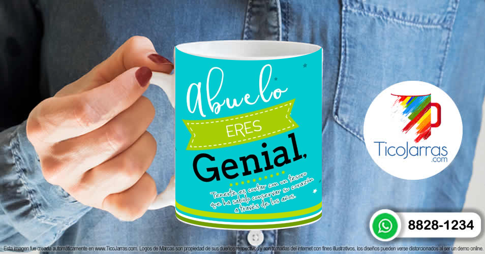 Artículos Personalizados Abuelo eres genial taza con foto personalizada