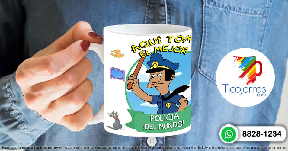 Tazas Personalizadas en Costa Rica Aquí toman los Simpsons - Policia 2