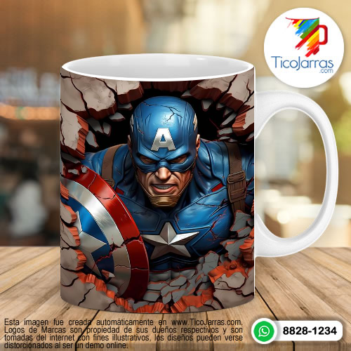 Diseños Personalizadas Capitan America 3D