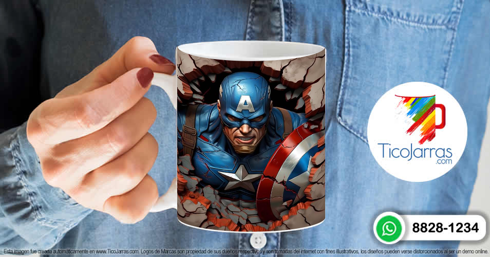 Artículos Personalizados Capitan America 3D