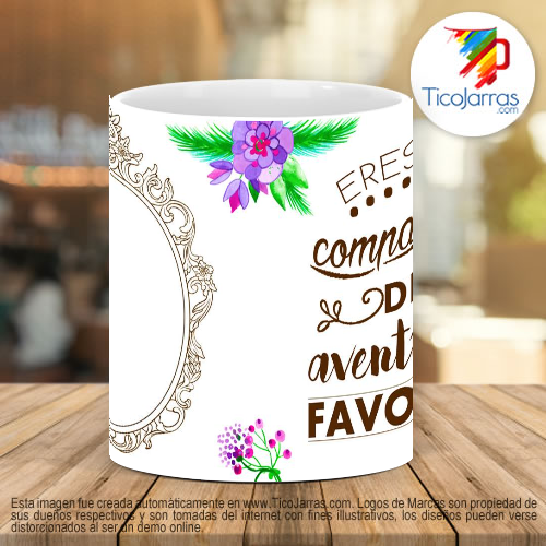 Tazas Personalizadas Eres mi compañera de aventuras favorita