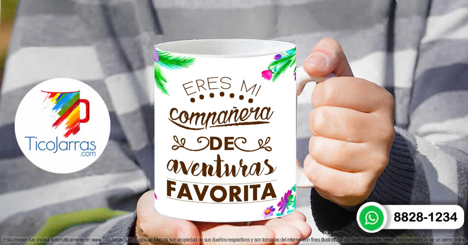 Tazas Personalizadas en Costa Rica Eres mi compañera de aventuras favorita