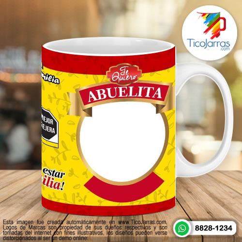 Diseños Personalizadas Taza para Abuelita Felicidades, con Foto