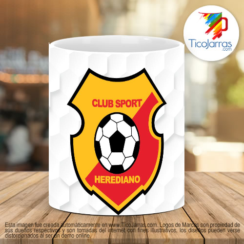 Tazas Personalizadas Herediano fondo Hexagonal