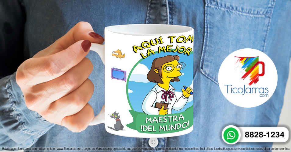 Tazas Personalizadas en Costa Rica Aquí toman los Simpsons - Maestra 2 