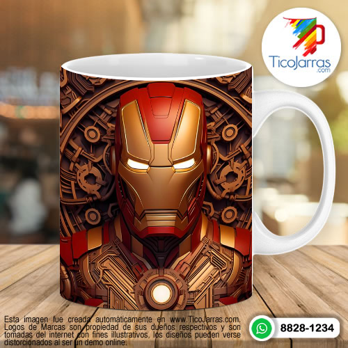 Tazas Personalizadas en Costa Rica Iron Man 3D