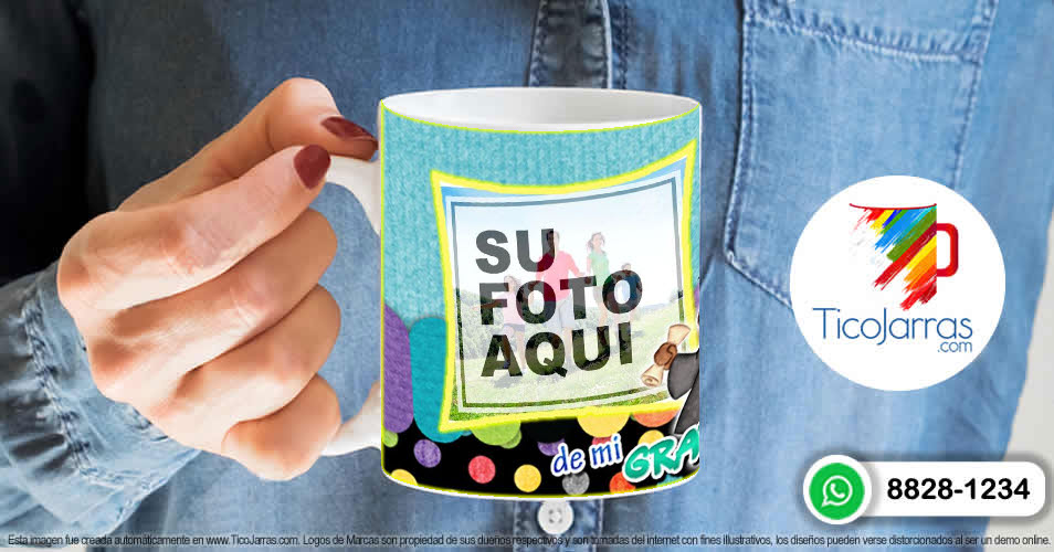 Artículos Personalizados Taza Graduación con dos fotos