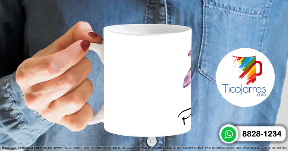 Artículos Personalizados Taza con Guaria morada