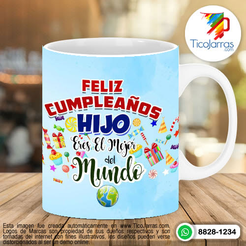 Diseños Personalizadas Feliz Cumpleaños Hijo