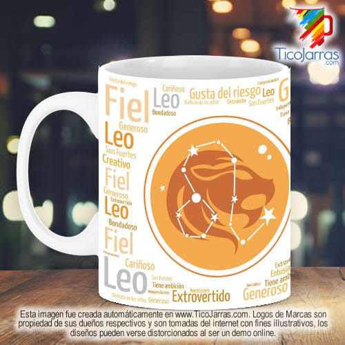 Jarras Personalizadas Signo del Zodiaco Leo