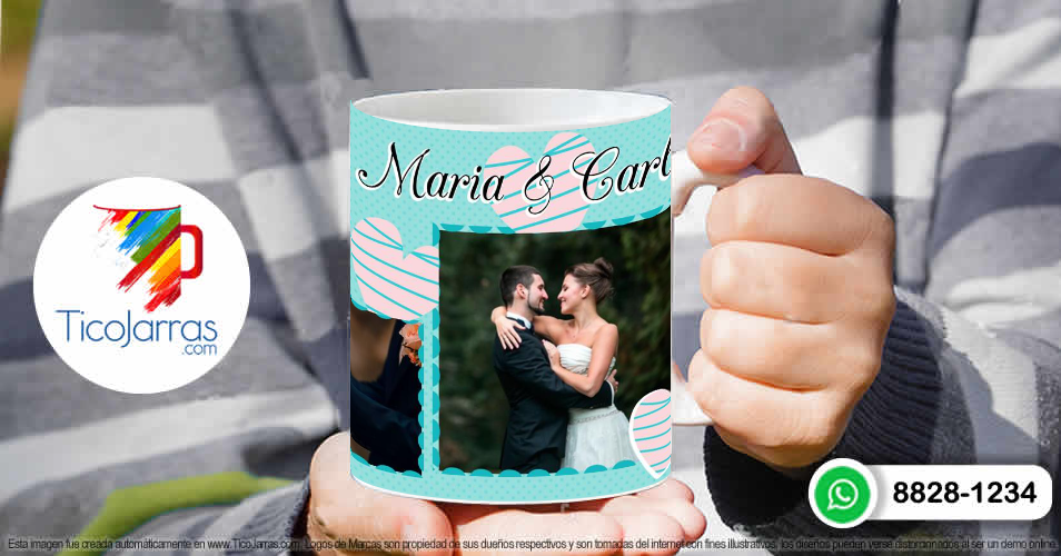 Tazas Personalizadas en Costa Rica Recuerdo de Boda personalizado