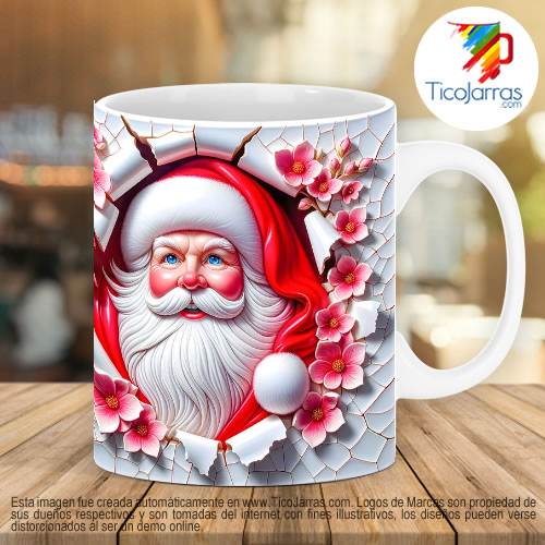 Tazas Personalizadas en Costa Rica Santa 3D