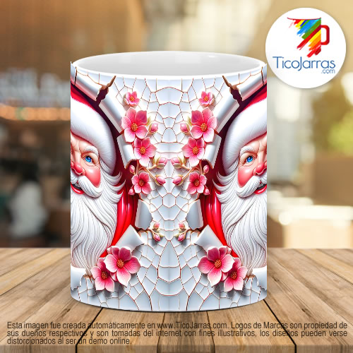 Tazas Personalizadas Santa 3D